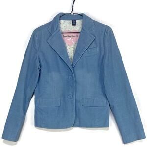 Duck Head Jeans Company Jacket Women's Size Medium Light Blue Corduroy Button Up